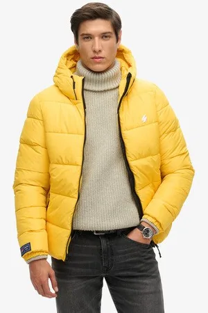 Superdry Mannen Sports Pufferjas met Capuchon Grootte: L