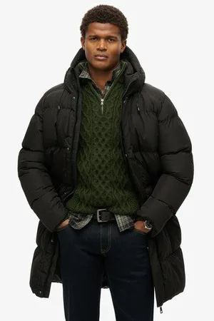Superdry Mannen Sports Pufferjas met Capuchon Grootte: XL