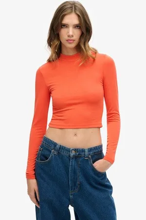 Superdry Vrouwen Top met Open Achterkant en Lange Mouwen Grootte: 34