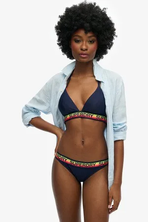 Superdry Vrouwen Triangelbikinitop met Logo Grootte: 44