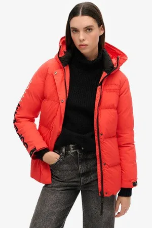 Superdry Vrouwen Gewatteerde City Windparka met Capuchon Grootte: 40