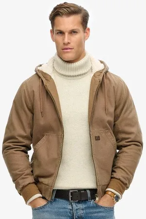 Superdry Mannen Vintage Workwear Bomberjack met Capuchon Grootte: M