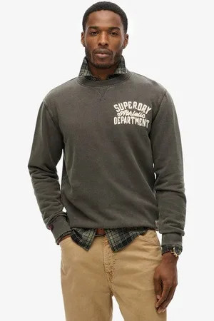 Superdry Mannen Vintage Athletic Sweatshirt met Ronde Hals Grootte: M