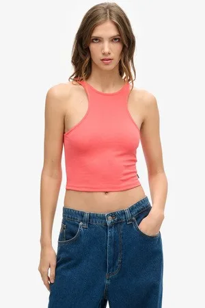 Superdry Vrouwen Studios Racer Tanktopje van Jersey Grootte: 36