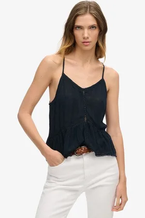 Superdry Vrouwen Ladder Trim Camitop Grootte: 44