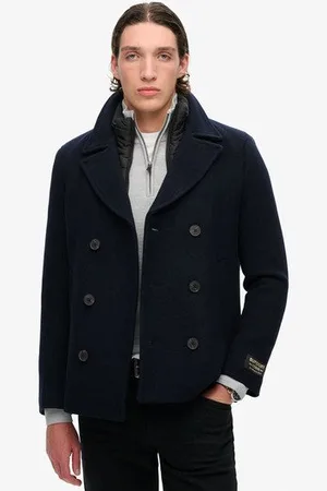 Superdry Mannen 2-in-1 Wollen Duffel Grootte: Xxl
