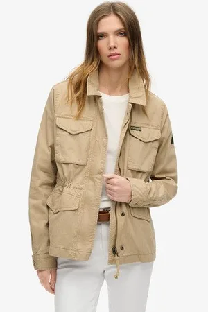 Superdry Vrouwen Gevoerde Military M65 jas Grootte: 40