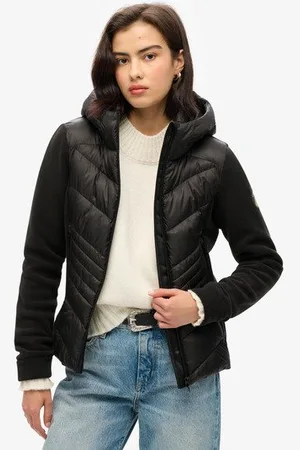 Superdry Vrouwen Storm-fleecejack met Capuchon Grootte: 34