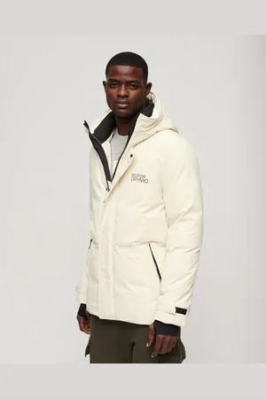 Superdry Mannen Gewatteerde City Windparka met Capuchon Grootte: S