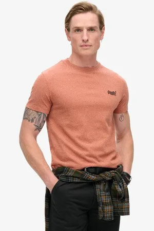 Superdry Mannen Essential T-shirt van Biologisch Katoen met Logo Grootte: M