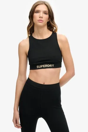 Superdry Vrouwen Sportswear Behatopje met Logo Grootte: 42