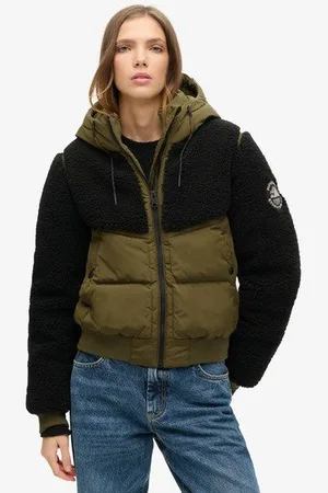 Superdry Vrouwen Everest Hybrid Bomberjack Grootte: 38