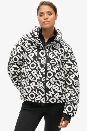 Superdry Sport Wijdvallende Ski Pufferjas Grootte: 38