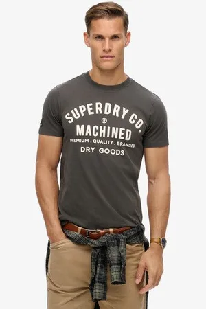 Superdry Mannen Machined Goods Workwear T-shirt Grootte: Xxl