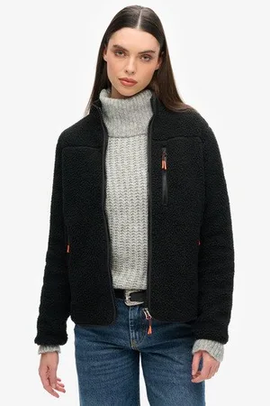 Superdry Vrouwen Outdoor Fleece met Volledige Rits Grootte: 42