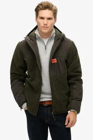 Superdry Mannen Hybride Expedition Hoodie met Borgvoering Grootte: XL