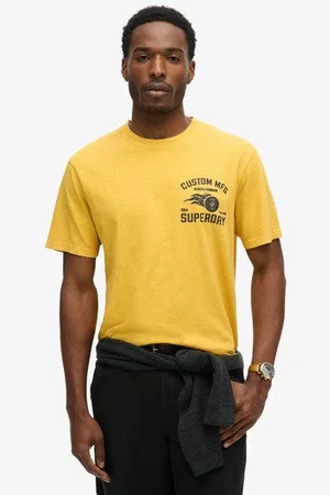 Superdry Mannen Losvallend Biker T-shirt Grootte: M