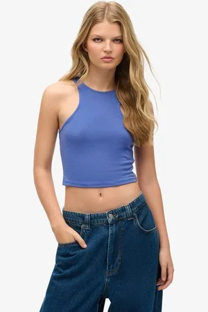 Superdry Vrouwen Studios Racer Tanktopje van Jersey Grootte: 40