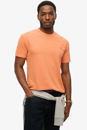 Superdry Mannen Vintage Texture T-shirt van Biologisch Katoen Grootte: M