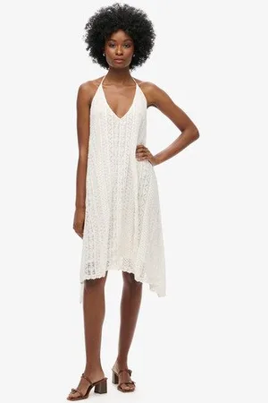 Superdry Vrouwen All Lace Midi-jurk Grootte: 40