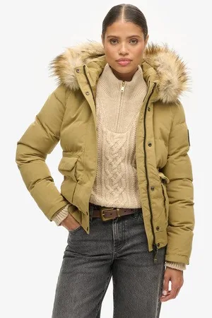 Superdry Vrouwen Everest Bomberjack met Capuchon Grootte: 40
