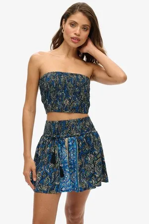 Superdry Vrouwen St Tropez Bandeautop met Paisleyprint Grootte: 44