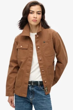Superdry Vrouwen Chore jas met Borduursel Grootte: 36