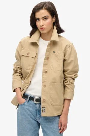 Superdry Vrouwen Chore jas met Borduursel Grootte: 44