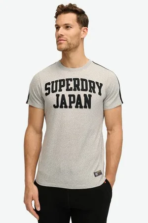 Superdry Mannen Gestreept Vintage Athletic T-shirt Grootte: XS