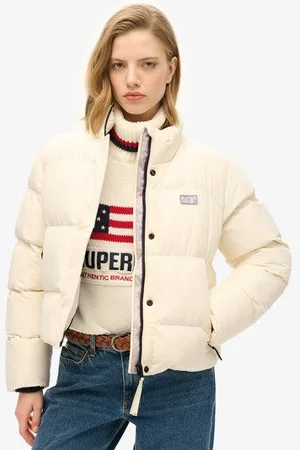 Superdry Vrouwen Korte Sports Pufferjas Grootte: 40