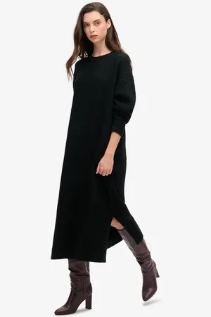 Superdry Vrouwen Wijdvallende Halflange Trui-jurk Grootte: 44