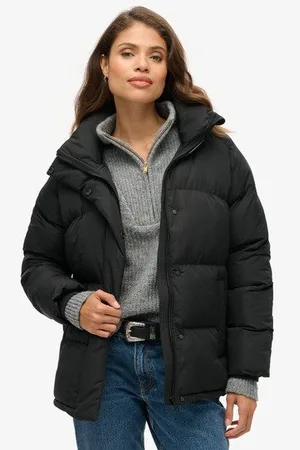 Superdry Vrouwen Halflange Pufferjas Grootte: 44