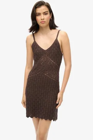 Superdry Vrouwen Gehaakte Cami Mini-jurk Grootte: 42