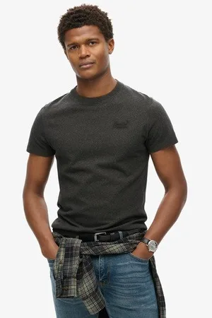 Superdry Mannen Essential T-shirt van Biologisch Katoen met Logo Grootte: XL