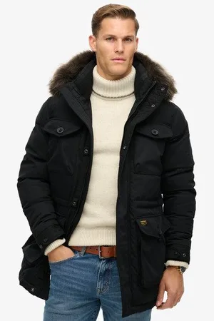 Superdry Mannen Chinook Parka van Imitatiebont Grootte: L