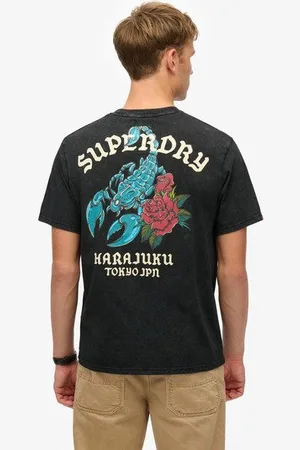 Superdry Mannen Wijdvallend Tattoo Neo Trad T-shirt Grootte: Xxl
