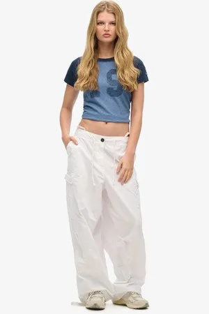 Superdry Vrouwen Baggy Parachute Broek Grootte: M/L