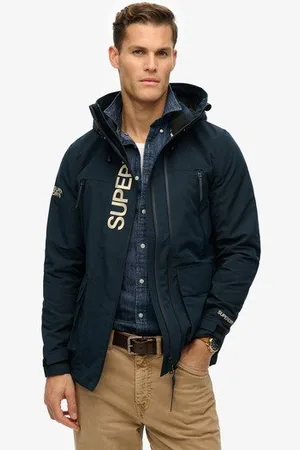 Superdry Mannen Ultimate Windbreaker met Capuchon en Borduursel Grootte: XL