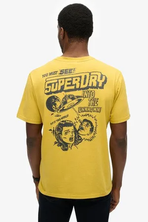Superdry Mannen B-movie Grafisch T-shirt met Losse Pasvorm Grootte: M