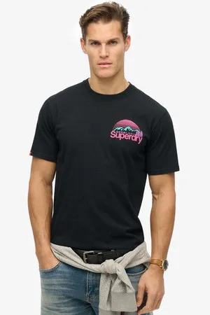 Superdry Mannen Great Outdoors T-shirt met Core Logo op de Borst Grootte: Xxl