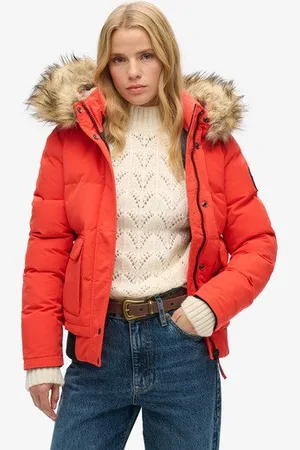 Superdry Vrouwen Everest Bomberjack met Capuchon Grootte: 36
