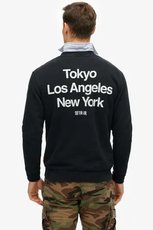 Superdry Mannen Core City Sweatshirt met Ronde Hals en Logo Grootte: M