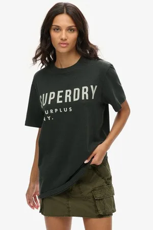 Superdry Vrouwen Oversized Surplus T-shirt met Print Grootte: Xxl