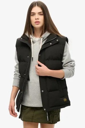 Superdry Vrouwen Oversized Everest Bodywarmer Zonder Capuchon Grootte: L