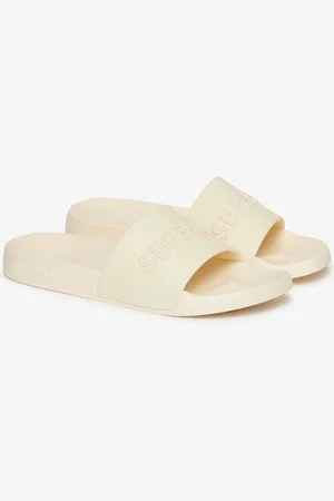 Superdry Vrouwen Vegan Badslippers met Logo Grootte: 3-4