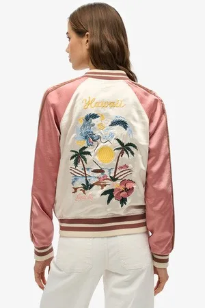 Superdry Vrouwen Geborduurd Suikajan Bomberjack Grootte: 36