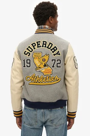 Superdry Mannen College Bomberjack met Patches Grootte: M