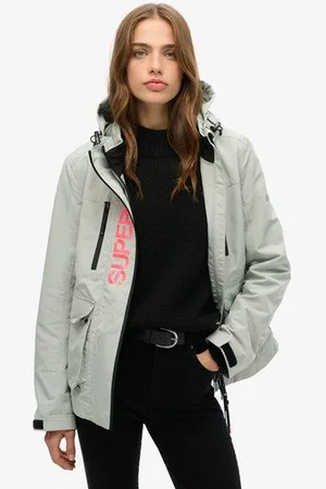 Superdry Vrouwen Ultimate Tech Windbreaker met Capuchon Grootte: 34