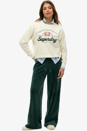 Superdry Vrouwen Country Club Velours Joggingbroek Grootte: 42