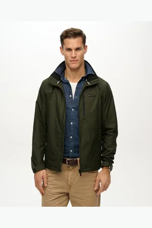 Superdry Mannen Windbreakerjas Zonder Capuchon met Logo Grootte: S